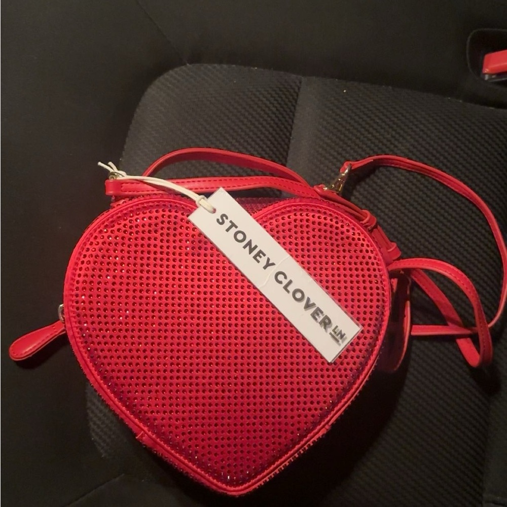 Stoney Clover Lane Heart Sparkly Crossbody Bag